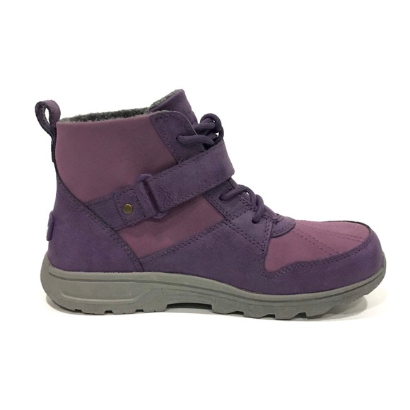 UGG KAYLEN WATERPROOF BOOTS -PURPLE SUEDE -KIDS US 2 -NEW - Picture 3 of 7